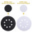 20 Pcs Soft Density Interface Pads 5inch 8 Holes Hook and Loop Sponge Cushion Buffer Backing Pad Sanding Interface Pad 7