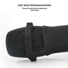 Custodia In Silicone per Microfono Wireless Custodia Protettiva Anti-Rotolamento con Base per Microfono Supporto per Microfono 2 Pz