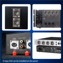 6 Pack D Type XLR Cable , Pass Through Connector, D XLR Male to Female for Premium Stage Box, Patch Panel, Panel Mount