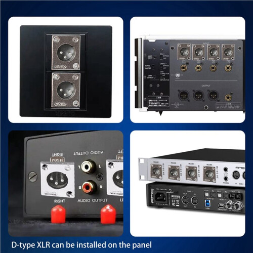 6er-Pack D-Typ-XLR-Kabel, Durchgangsstecker, D-XLR-Stecker auf Buchse für Premium-Stagebox, Patchpanel, Panelmontage