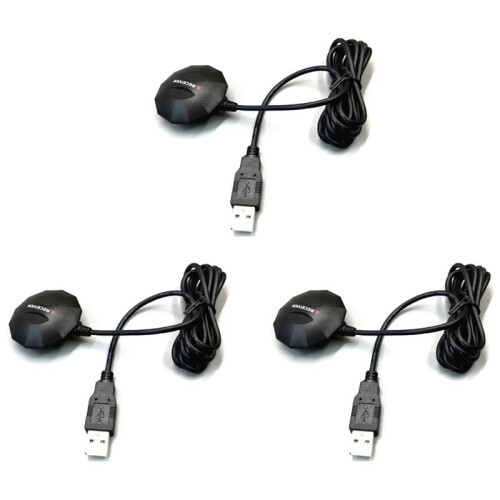 3X New USB GPS GLONASS Receiver GNSS Receiver Module Antenna, Replace Bu-353S4, BU353S4, 0183NMEA USB Protocol