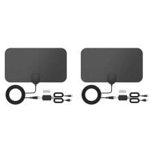 2X HDTV Antenna Indoor Digital Amplified TV Antenna with Strong Signal Full HD TV Reception, 80 Miles Range