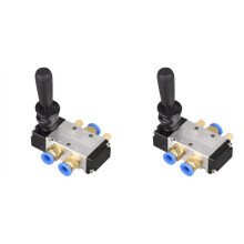 2X 5/2 Way Pneumatic Air Hand Lever Operated Valve Manual Control 2 Position 3 5Port Push-Pull 4H210-08