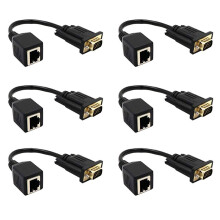 6X VGA Naar RJ45-Adapter Netwerkkabel Naar VGA-Netwerkkabelconnector Monitor Naar Netwerkkabelconnector VGA-Extender