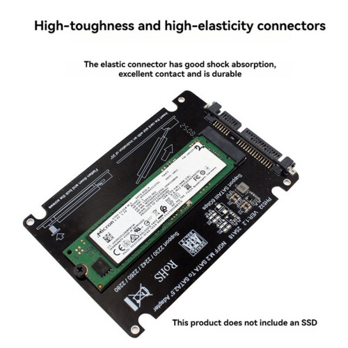 2X M.2 B-Key NGFF para  3.0 6 Gbps 2,5 Polegadas Riser Board NGFF M.2  SSD Adaptador com Suporte para 2230 2242 2260 2280 M.2  SSD 2
