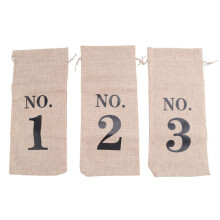 10Pcs Burlap Wine Bags with Tags for Blind Wine Tasting, Numbered Hessian Cloth Glass Bottle Gift Bags for Christmas Wedding Party Decoration