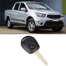 3X 2 Buttons Remote Key Shell for Actyon Kyron Rexton Uncut Blade Key Fob Cover Case Replacement ,A