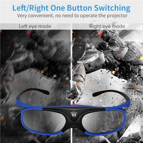 4Pcs Active Shutter Eyewear DLP-Link 3D Glasses USB Rechargeable for DLP LINK Projectors for  W1070 W700 Project