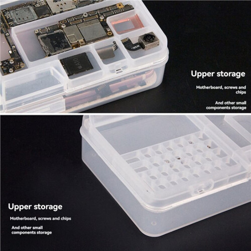 4X Parts Storage Box for IC Motheboard Parts Mobile Phone Openning Tools Repair Multi Function Storage Box