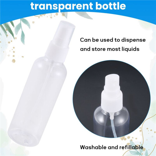 50PCS 100 Ml Transparent Plastic Perfume Atomizer Small  Empty Spray Refillable Bottle Travel Bottles Set 2