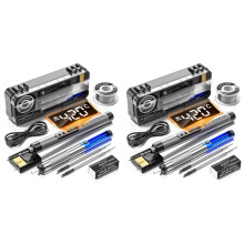 2X Snoerloze USB Digitale Soldeerbout met Instelbare Temperatuur Type-C-Interface Intelligent Soldeer-Lasboutgereedschap
