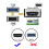 2X Adaptador de Alimentação de HDD  de 7+15 Pinos para ESATA USB 2.0 de 5 V e 12 V Combinado para Cabo Adaptador de HDD  de 2,5 Polegadas e 3