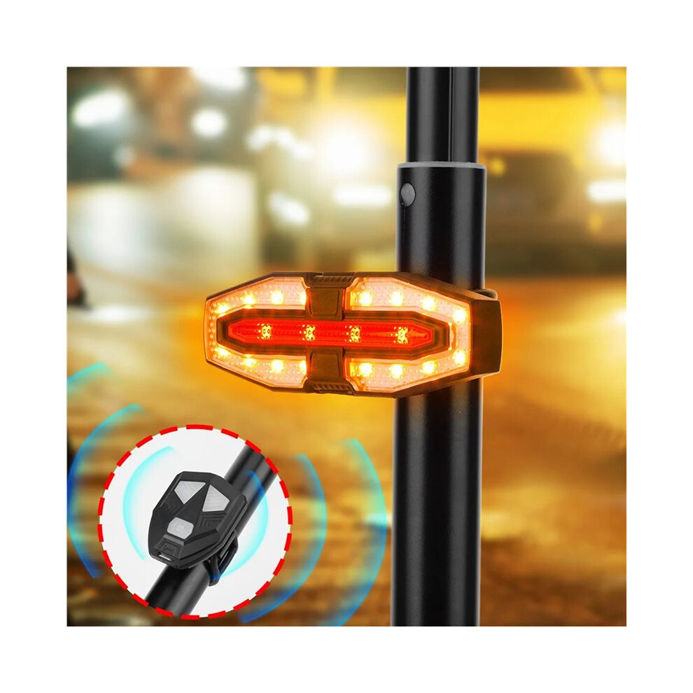2X Electric Scooter Turning Signal Tail Usb Rechargable With Remote Control Signal Led Light 6032160386148