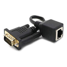6X VGA to RJ45 Adapter Network Cable to VGA Network Cable Connector Monitor to Network Cable Connector VGA Extender