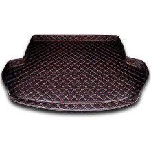 Leather Car Trunk Mat for Opel Corsa D 20062014 All Weather Boot Liner Black Red