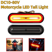 2X DC10-80V 60 LED Motorcycle Tail Lights Sequential Turn Signal Light DRL Stop Brake Light for Car Motorcycle