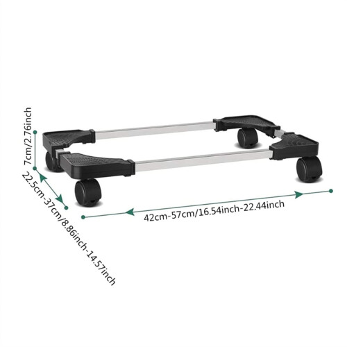 PC Tower Stand with Adjustable Width Fit, Locking Wheels, White CPU Holder for Better Airflow 1