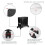 PC Tower Stand with Adjustable Width Fit, Locking Wheels, White CPU Holder for Better Airflow 3