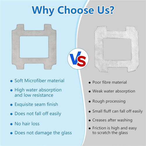 18Pcs Window Rags for  Winbot W2S/ W2S PRO Robot Vacuum Cleaner, Replacement Mop Pad Cloths Accessories 2