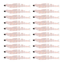 20Pcs Soft Crawfish Soft Shrimp Lures Baits Soft Lures-No. 04