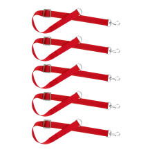 5Pcs Heavy Duty Nylon Bucket Straps Adjustable Outdoor-Red