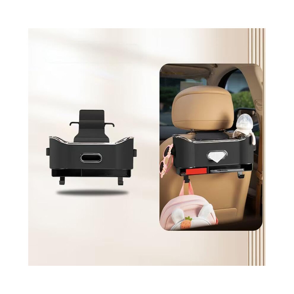 Leather Car Seat Organizer For Subaru Crosstrek 20182023, Dual Cup Holder And Tissue Box, Easy Hang Backseat Storage Box 9330225065722