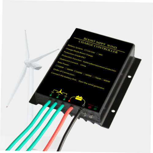 MPPT Wind Charge Controller Black for Wind Turbine Power Regulation and Durable Energy Optimization 1