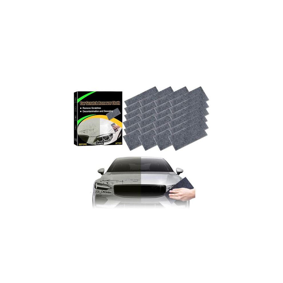 Car Scratch Remover Cloth 24Pcs Nano Scratch Cloth For Paint Scratch Reduction And Gloss Restoration Gray 9092120246438