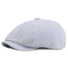 Men Women Solid Stripe Cotton Beret Newsboy Hat Golf Driving Cabbie Ivy Hats Flat Cap