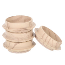 4Pcs Furniture Caster Cups Plastic Round Furniture Pads for Hardwood Floors Beige Home Use