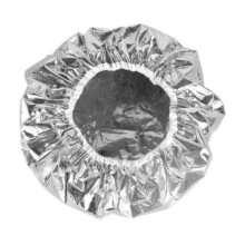 Shower Cap Heat Insulation Aluminum Foil Hat Elastic Bathing Cap for Women Hair Salon Bathroom -2pes Silver /golden