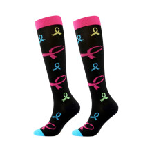 Valentine‘s Day Socks, Heart-Shaped Polka Dot Sports Compression Stockings, Cute Gift for Her, Galentine’s & February Holiday Navy