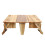 Picnic Basket Folding Desk with Wine and Bread Storage 1