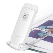 LED Clip on Book Lights, Reading Lights for Books in Bed, Small Book Light for Kids, USB Rechargeable, 2 Brightness Adjustable