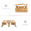 Picnic Basket Folding Desk with Wine and Bread Storage 8