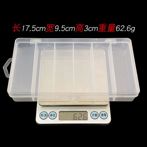 Pvc Plastic Six Grid Box 17.5*9.5*3Cm Transparent Bait Box Accessory Box