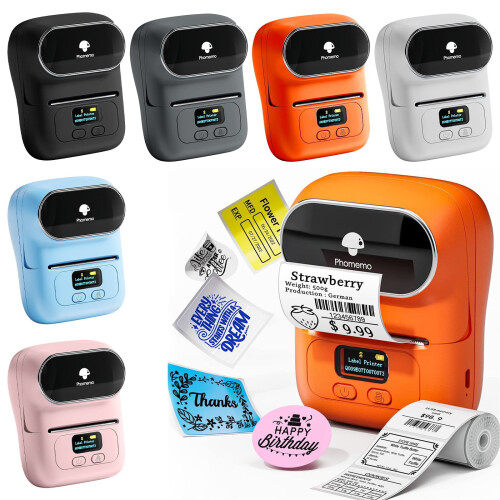 White Mini Bluetooth Thermal Label Maker 2-inch 2