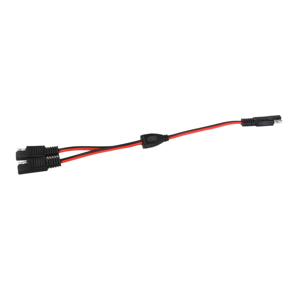 Sae Y Splitter Cable 1 To 2, 18Awg Automotive Extension For 12V Battery Charger And Solar Panel 9330225684794