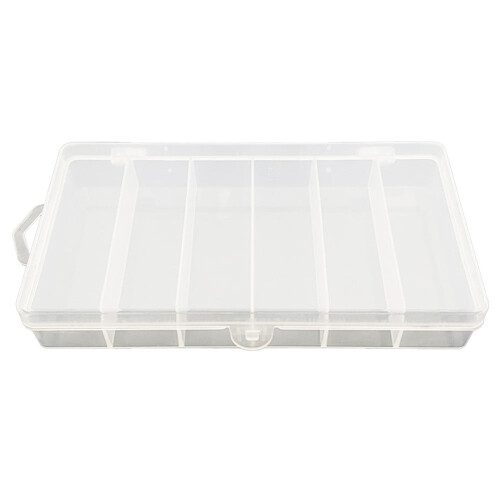 Pvc Plastic Six Grid Box 17.5*9.5*3Cm Transparent Bait Box Accessory Box 1
