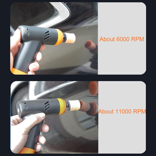 Car Buffer Polisher with Variable Speed Control and USBC Fast Charging for Waxing and Detailing 1