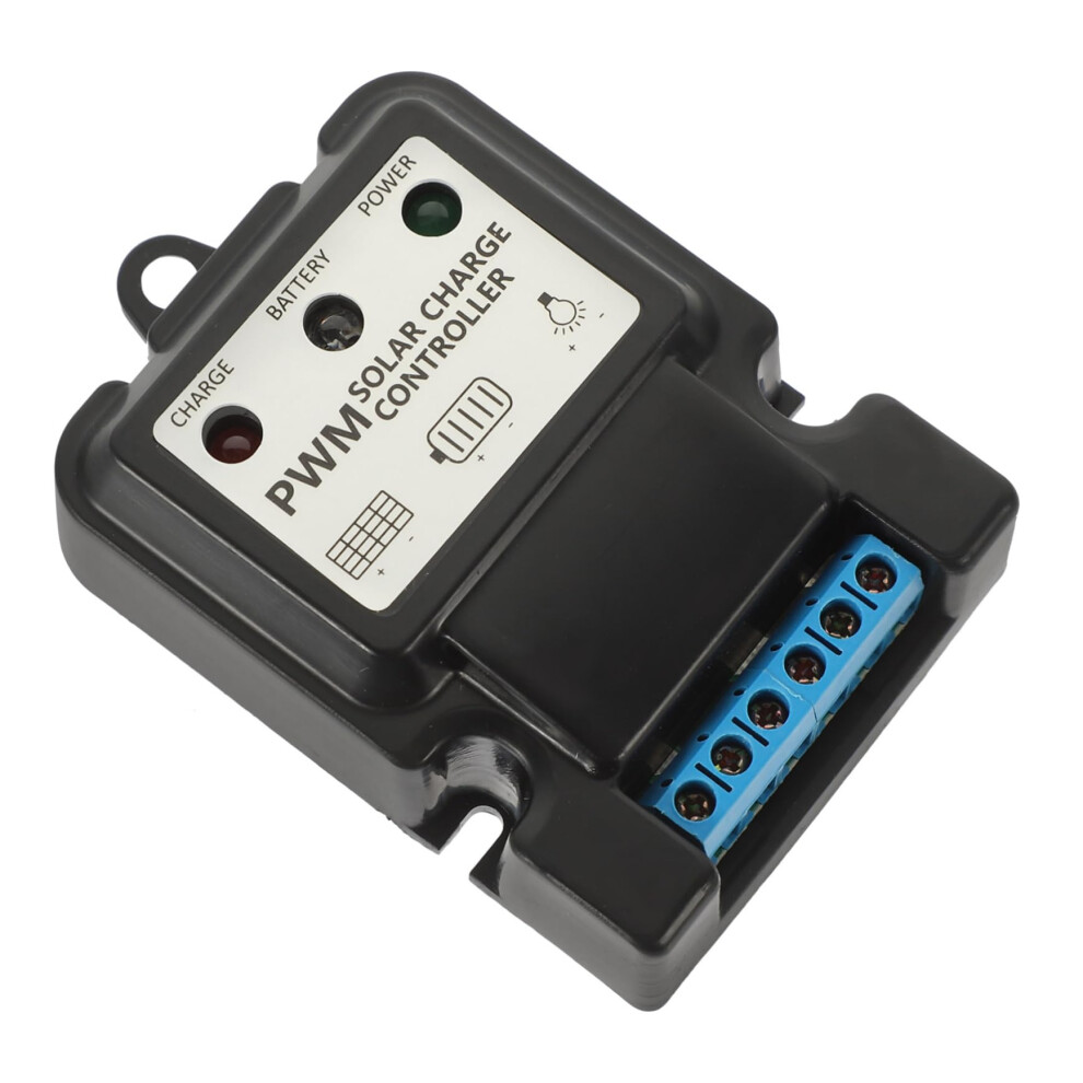 Solar Charge Controller 12V 10A Pwm With Led Status Indicator, Dual Voltage 6V/12V Efficient Charging 9092120777031