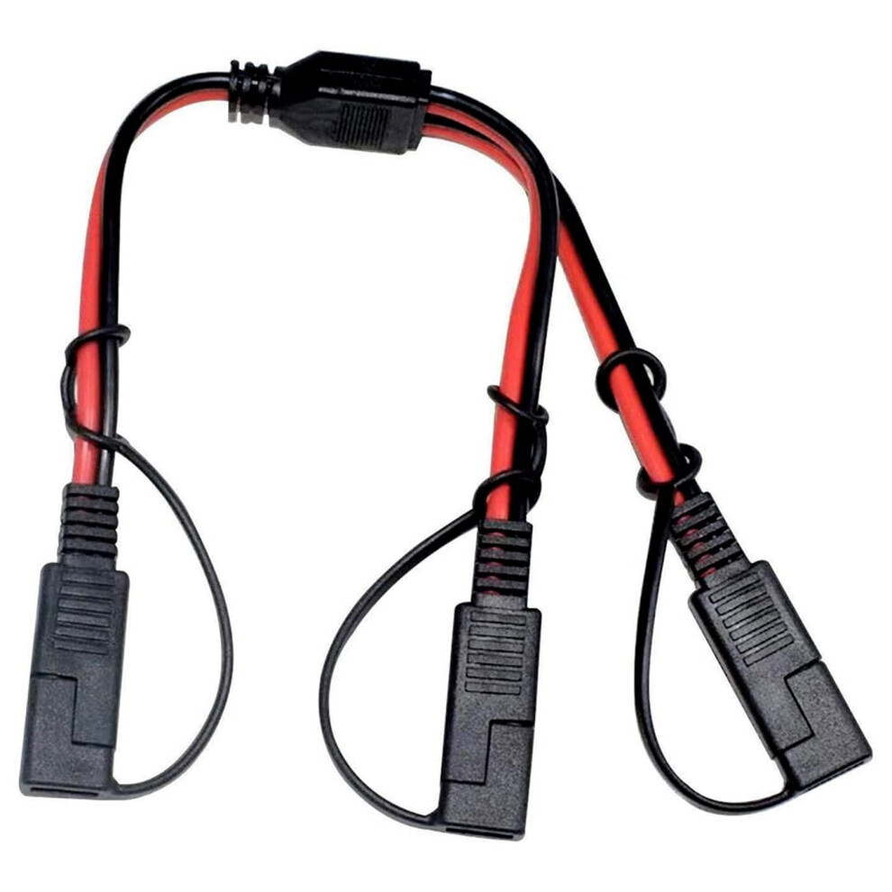 Sae Splitter Cable 1 To 2 With Inline Fuse Protection, Dual Output Solar Panel Adapter For Car Boat 9330225810315