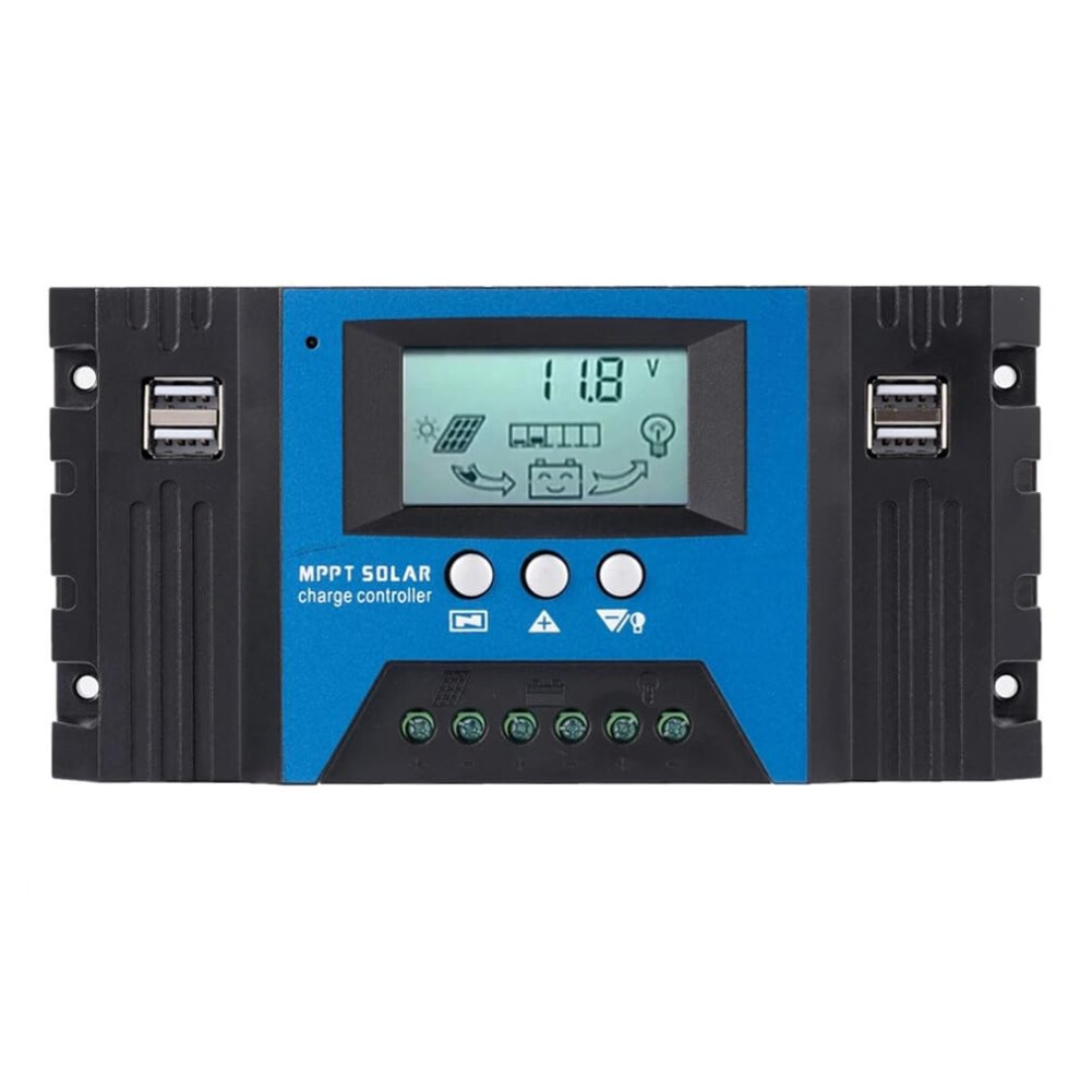 100A Mppt Solar Charge Controller With Lcd Dual Usb 12V 24V Auto Regulator For Rv Boat Offgrid 9092120777123
