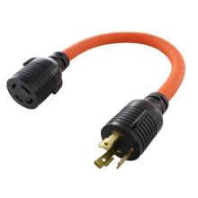 30 Amp NEMA L530P to L1430R Locking Generator Adapter Cord with Secure Connection