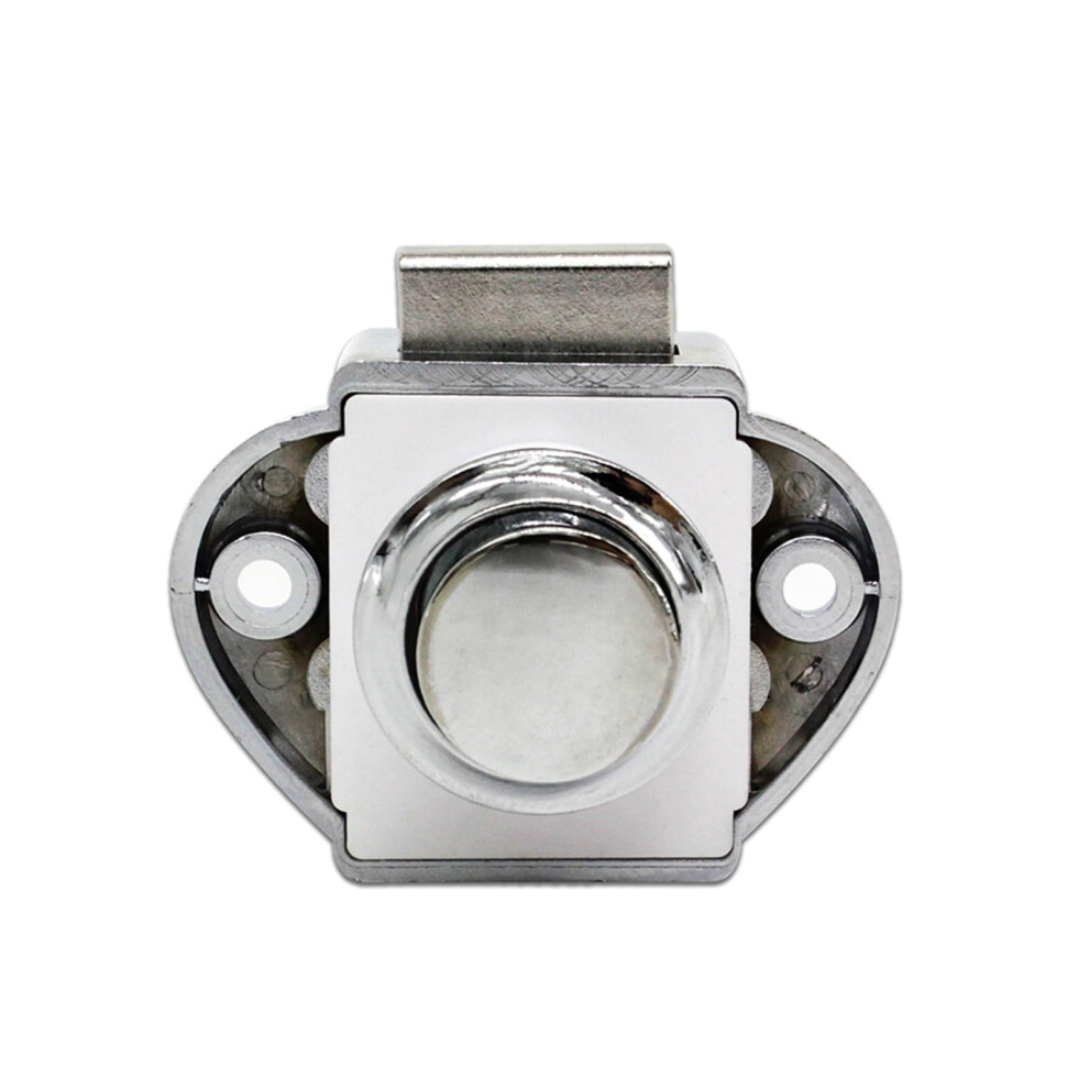 Rv Push Button Latch For Caravan Drawer Lock, Durable Metal, Zinc Alloy Bl02z Finish, 1Pc 9092120777505