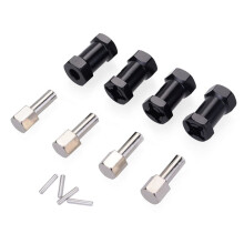 RC Car Wheel Hub Adapter with Secure Threaded Axle Extender for Easy Wheel Conversion