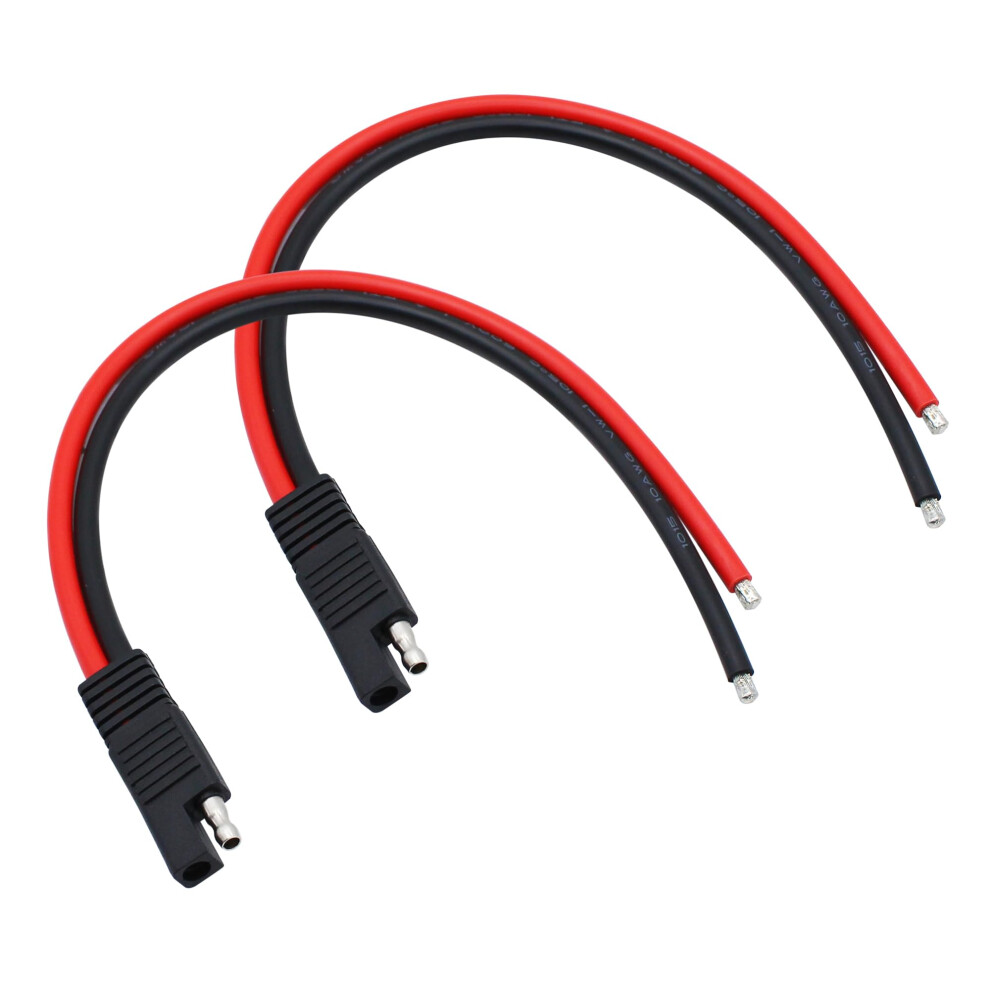 10Awg Sae Connector Extension Cable 1Ft 2 Pack, Quick Disconnect Adapter For Rv Solar Car 9455672294584
