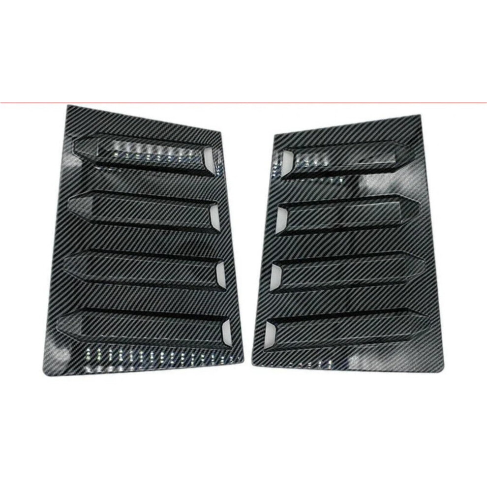 Car Rear Window Louver Abs Carbon Fiber Cover For Nissan Tiida Versa Hatchback Sporty Exterior Upgrade Black 9092120211504