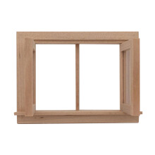 1/12 Dolls House Miniature DIY Window Frames with Two Glass Panels Building Kit Dollhouse DIY Life Scene Decoration Toy
