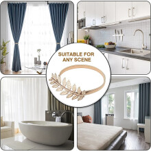 [2 Pieces Pack] the Metal Spring Design of the Curtain Hanger Fits Most Curtains and Is Easy To Use Gold